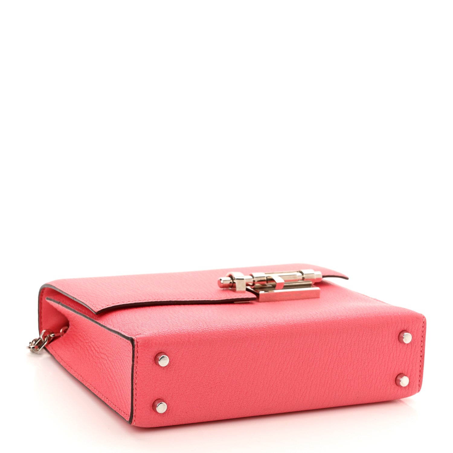 Hermes Chevre Mysore Mini Verrou Chaine Bag Rose Lipstick 4 of 10