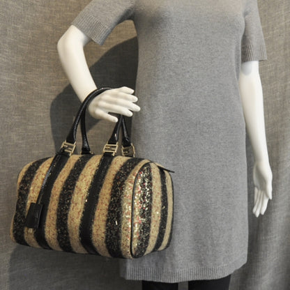 Fendi Sequin Wool Striped Forever Boston 3 of 13