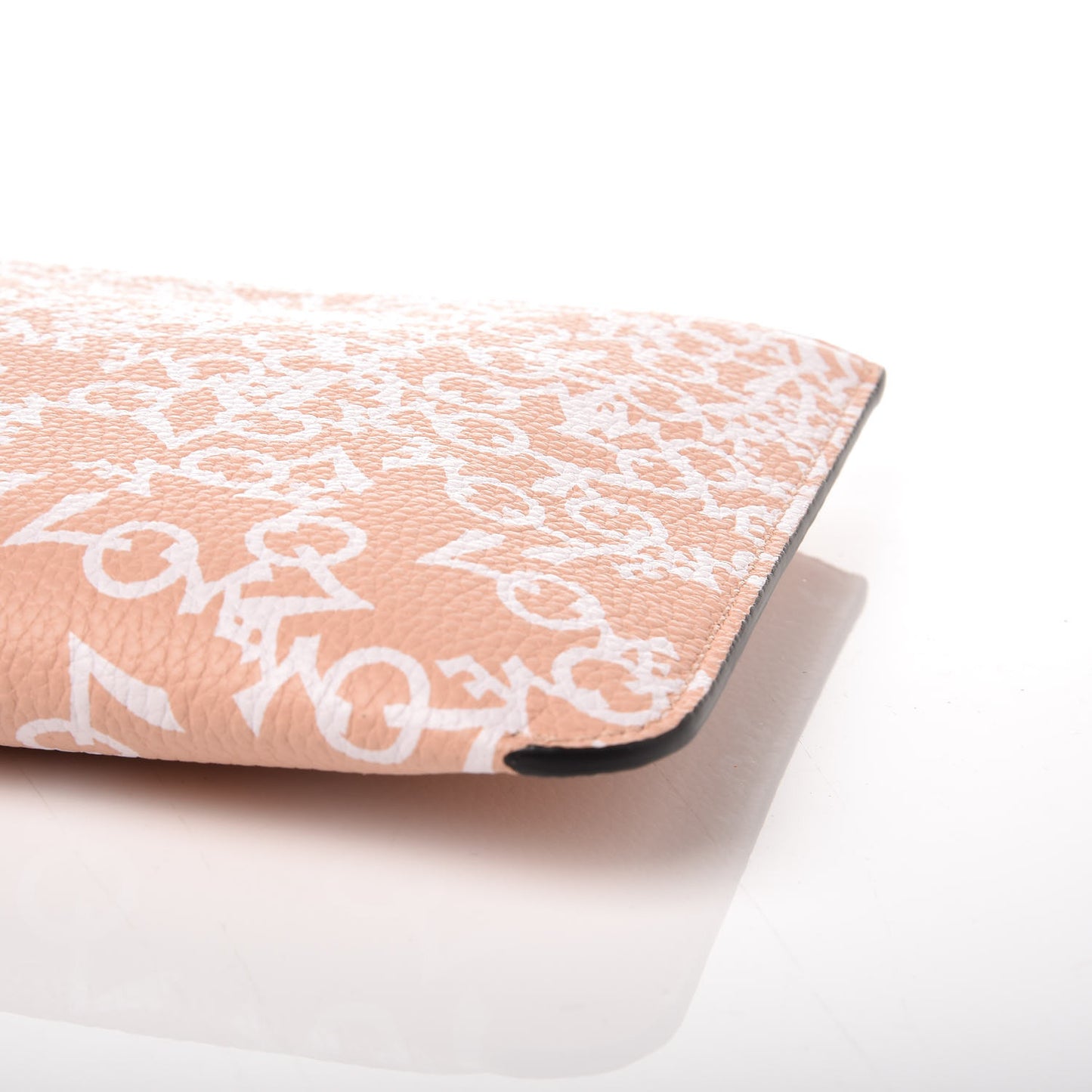 Calfskin Empire Loubicute Crazy Love Charms Clutch Latte