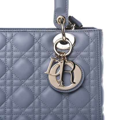 Christian Dior Lambskin Cannage Medium Lady Dior Blue 10 of 12