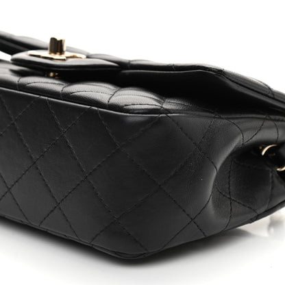 Chanel Lambskin Quilted Mini Rectangular Flap Black 9 of 11
