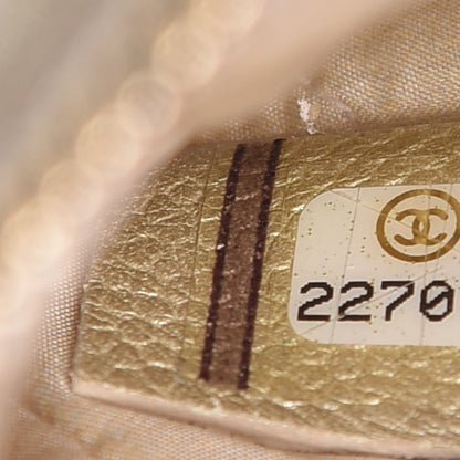 Chanel Metallic Caviar Quilted Small Cosmetic Case Gold 7 of 8