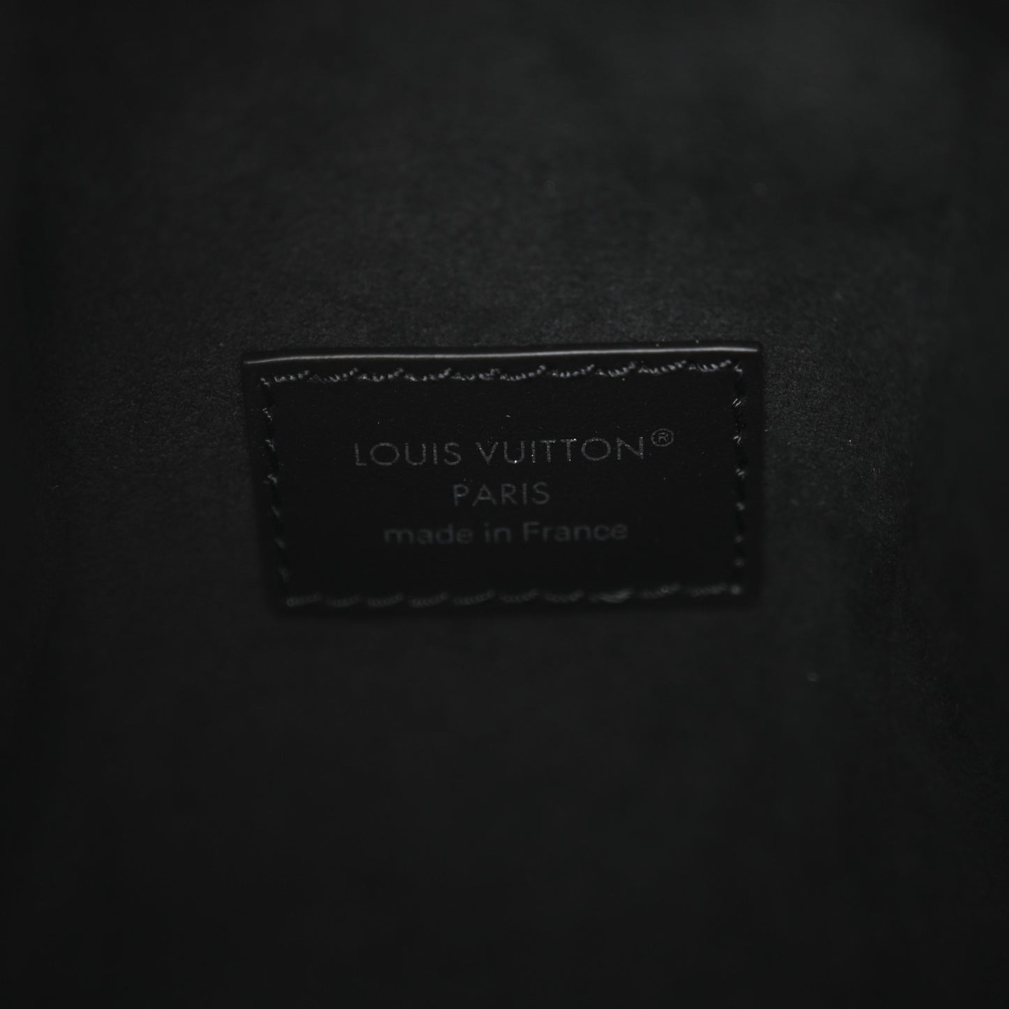 Calfskin Debossed Monogram Side Trunk Black