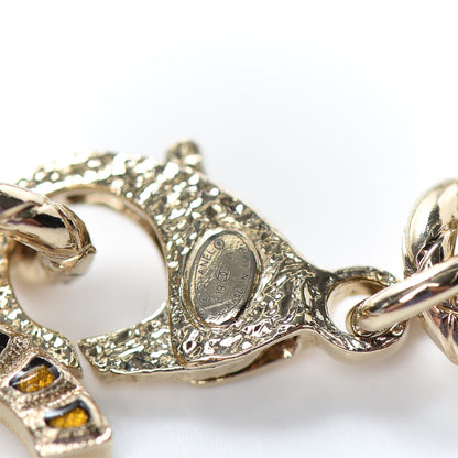Chanel Resin Metal Along The Nile Large CC Pendant Necklace Gold Orange 5 of 5