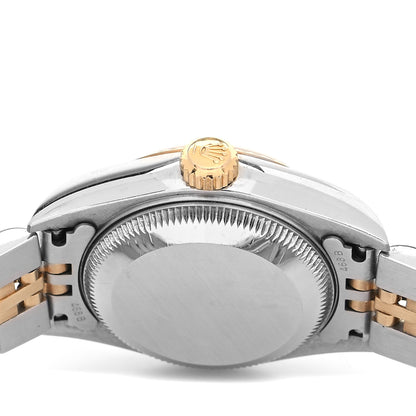 Rolex Stainless Steel 18K Yellow Gold 26mm Oyster Perpetual Datejust Watch White Roman 79173 4 of 5