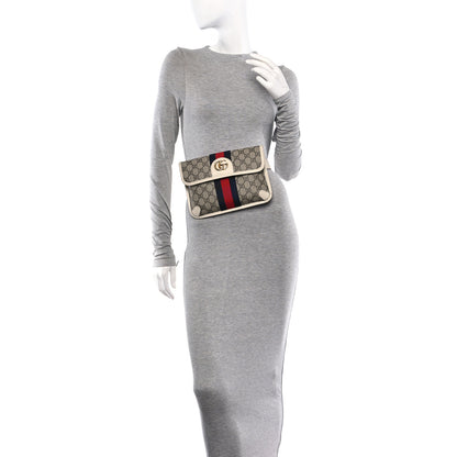 Gucci GG Supreme Monogram Web Small Ophidia Belt Bag 90 36 Beige Ebony White 2 of 19