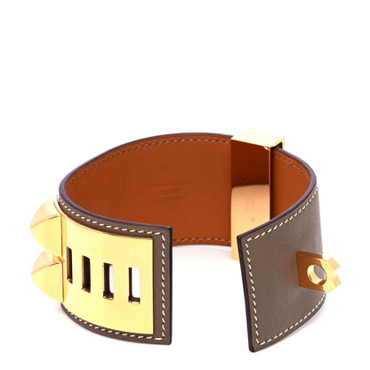 Hermes Swift Collier De Chien CDC Bracelet T2 Etoupe 3 of 5