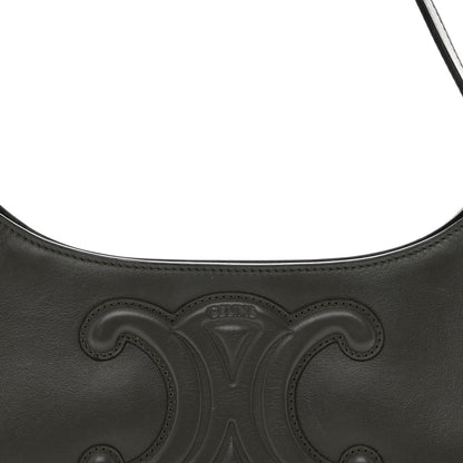 Celine Smooth Calfskin Cuir Triomphe Shoulder Bag Black 5 of 9