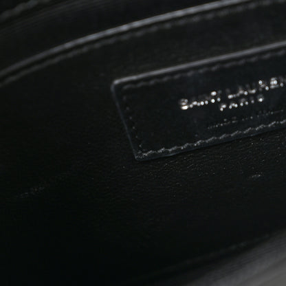 Saint Laurent Grain De Poudre Small Monogram Kate Satchel Black 11 of 12