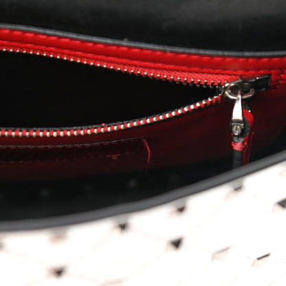 Valentino Garavani Metallic Nappa Medium Rockstud Spike Shoulder Bag Silver 10 of 17