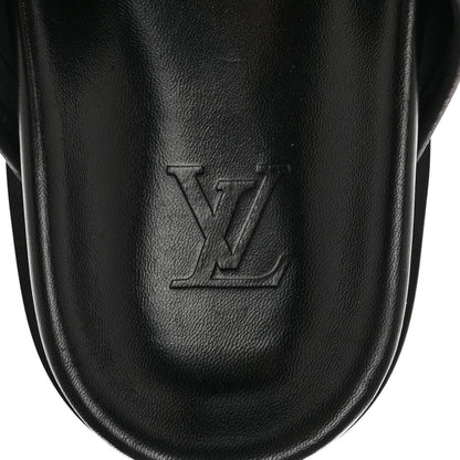 Louis Vuitton Monogram Eclipse Mens Honolulu Mules 7.5 Black 7 of 14