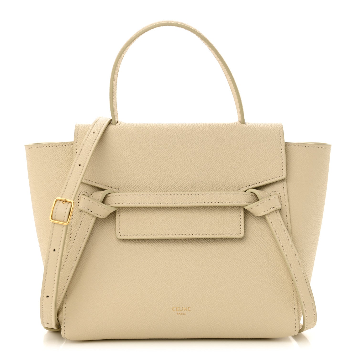 Celine Grained Calfskin Nano Belt Bag Chalk 1 of 10