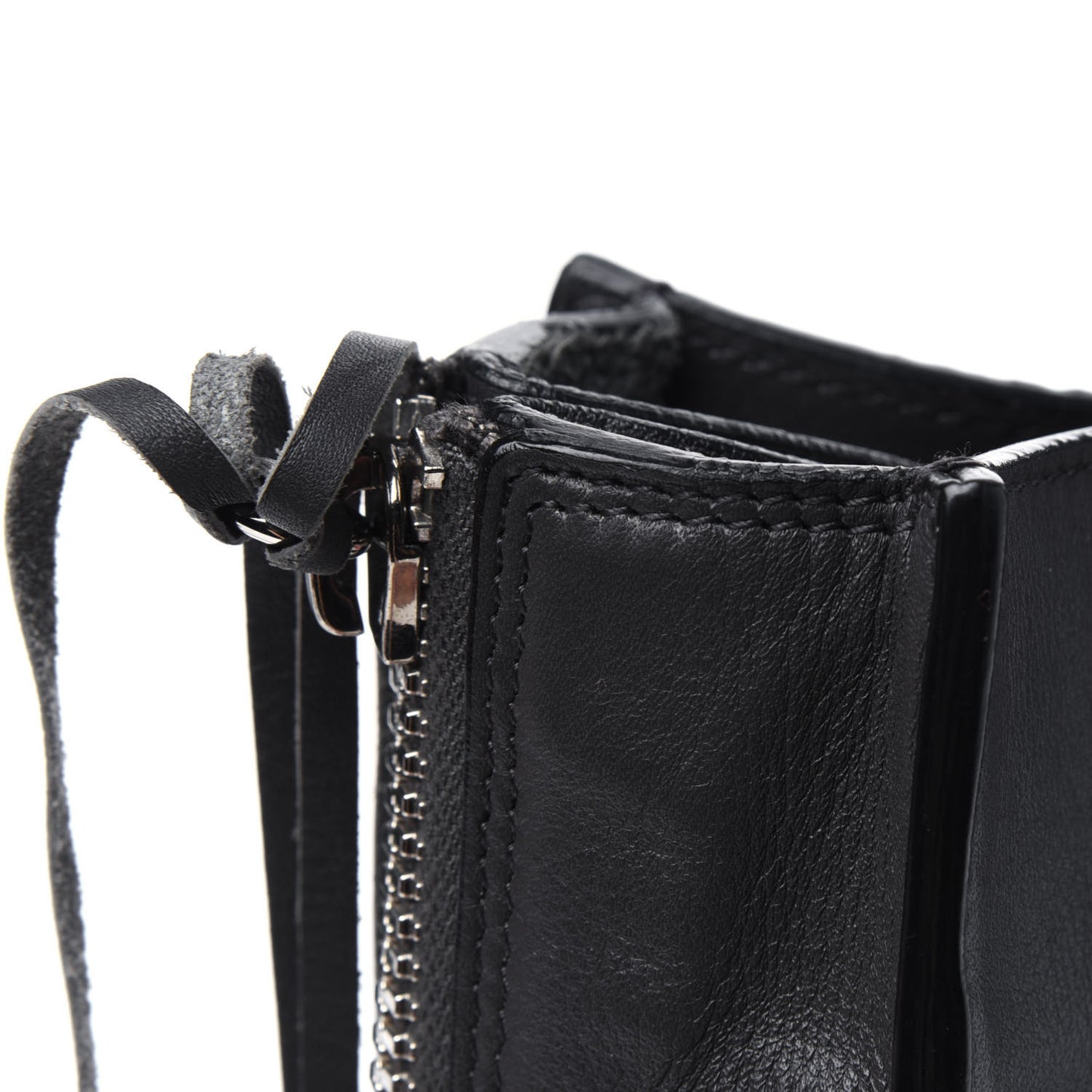 Veau Papier A6 Zip Around Tote Gris Fossile