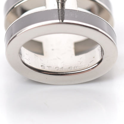 Hermes Silver Lacquered Pop H Earrings Etain 5 of 6