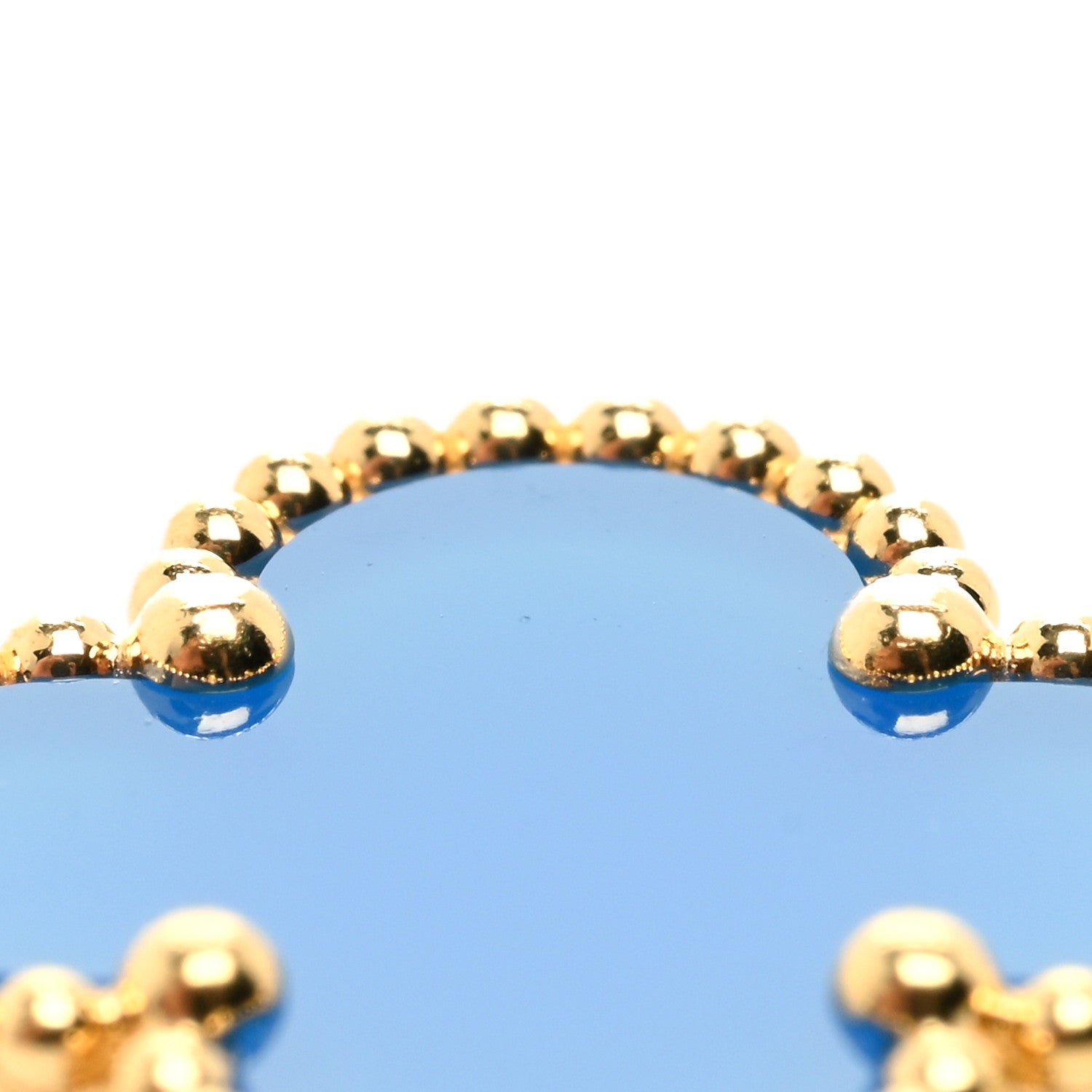 Van Cleef & Arpels 18K Yellow Gold Blue Agate 5 Motifs Vintage Alhambra Bracelet 5 of 5