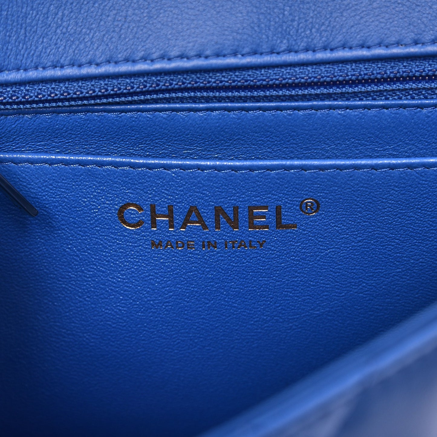 Lambskin Quilted Mini Square Flap Blue