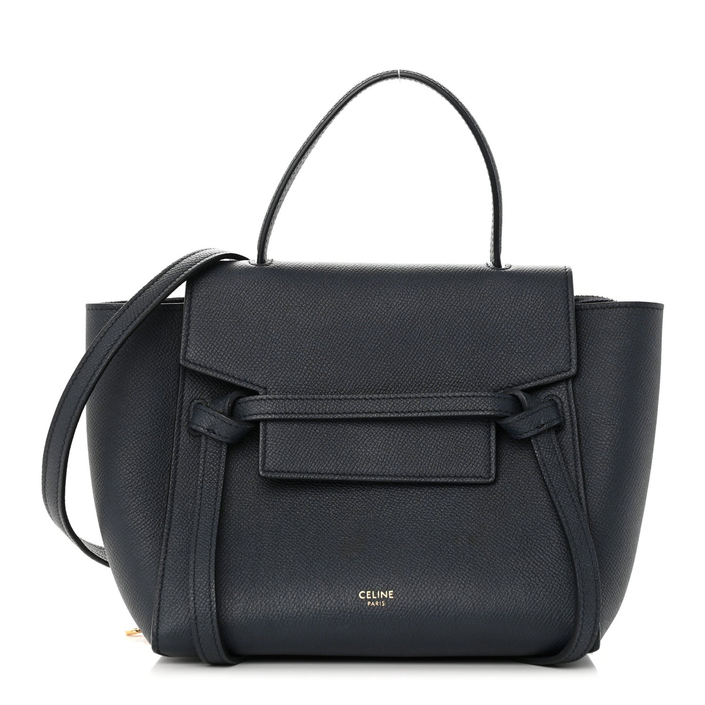 Baby Grained Calfskin Nano Belt Bag Abyss Blue