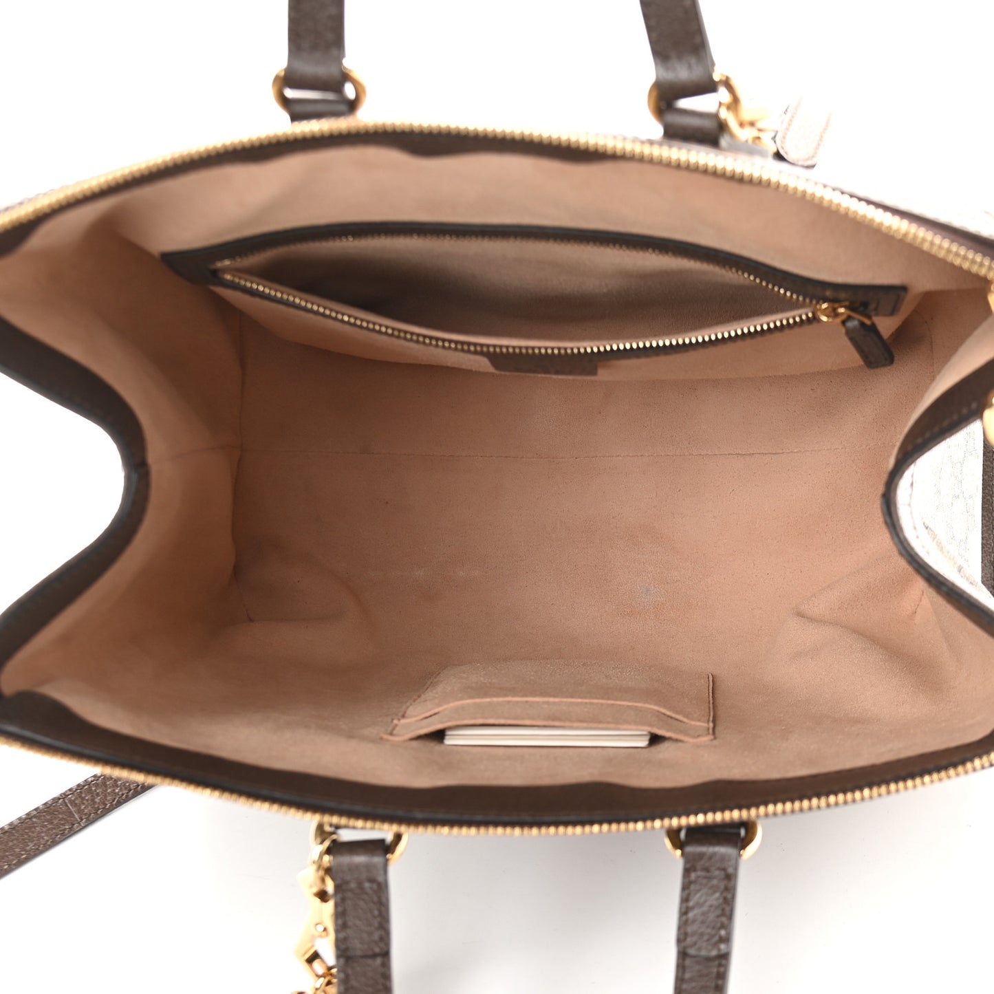 GG Supreme Monogram Web Medium Ophidia Tote Bag Brown