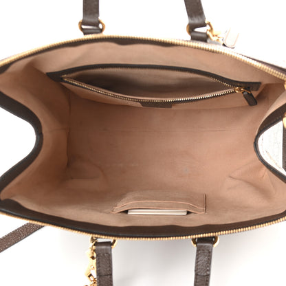 Gucci GG Supreme Monogram Web Medium Ophidia Tote Bag Brown 5 of 9