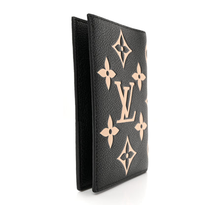 Louis Vuitton Empreinte Monogram Giant Passport Cover Black Beige 3 of 6