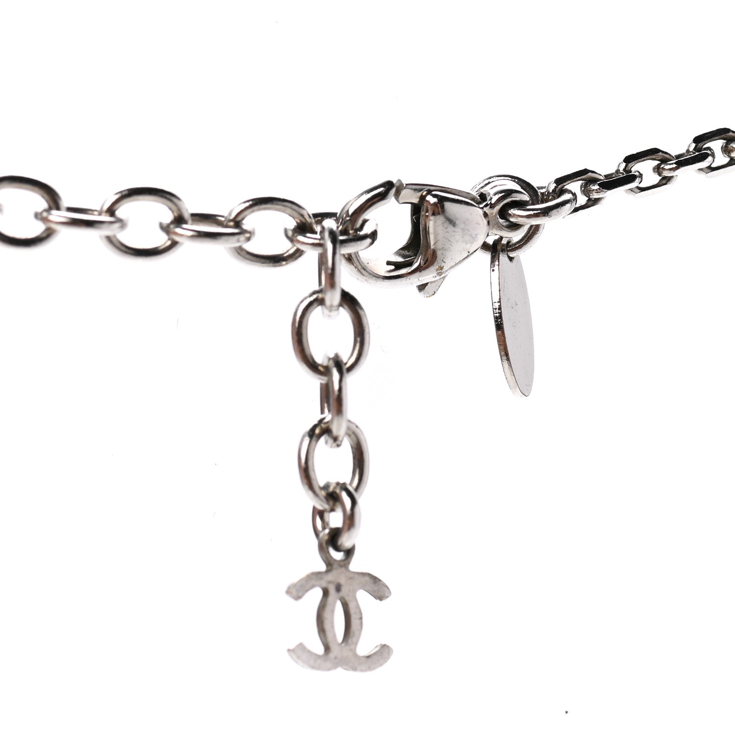 Chanel Lucite CC Square Charm Necklace 5 of 9