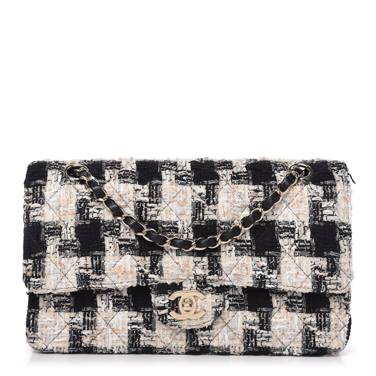Chanel Tweed Quilted Medium Double Flap Multicolor 1 of 10
