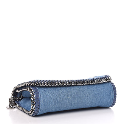 Stella McCartney Eco Denim Embroidered Zigarette Falabella Crossbody Blue 4 of 10