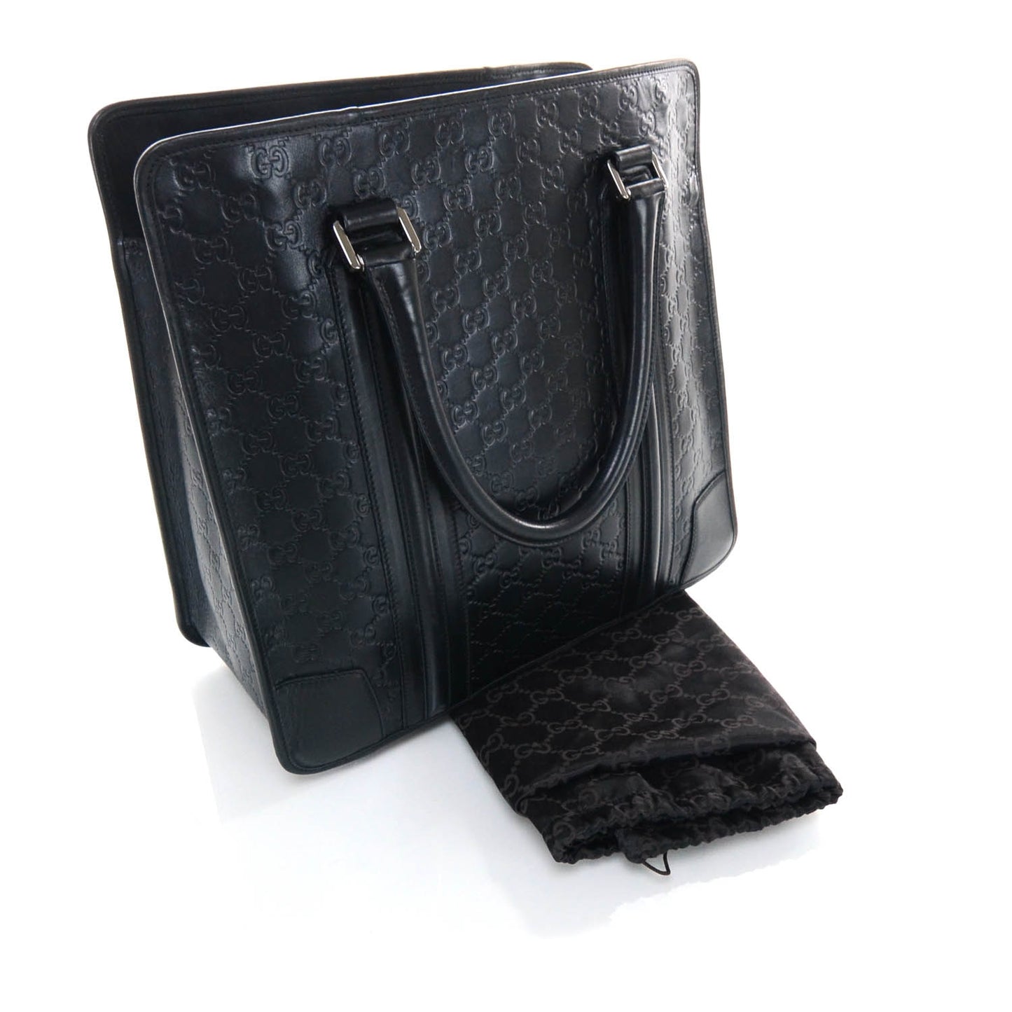 Guccissima Leather Large Tote Black