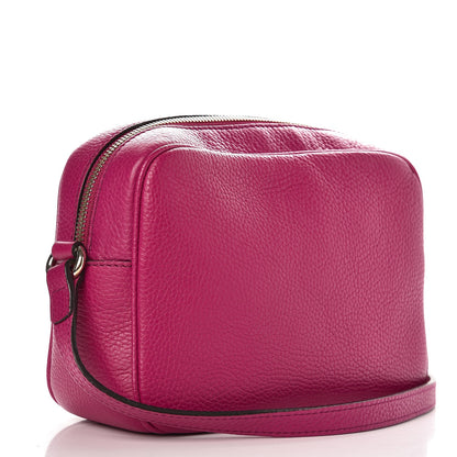 Gucci Pebbled Calfskin Small Soho Disco Bag Bright Bougainvillea 3 of 7