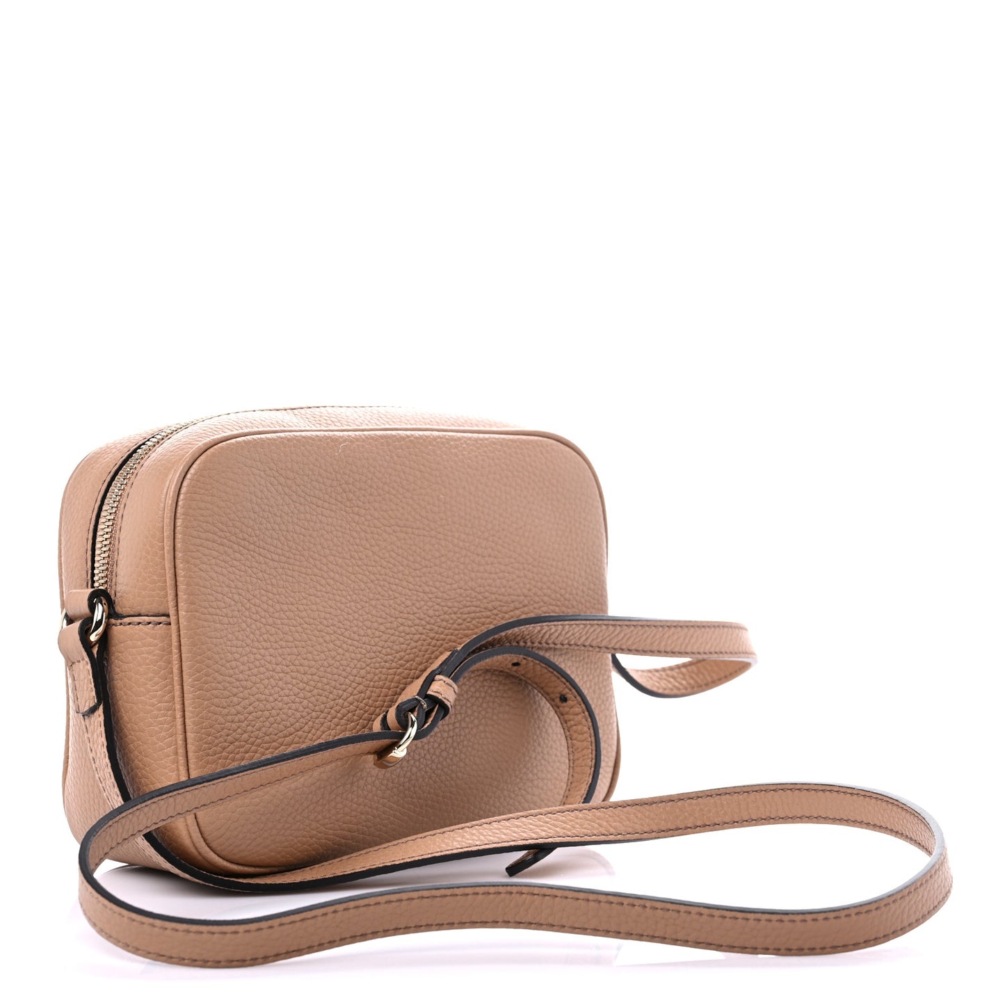 Pebbled Calfskin Small Soho Disco Bag Rose Beige