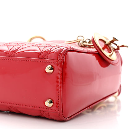 Christian Dior Patent Cannage Mini Lady Dior Red 10 of 10