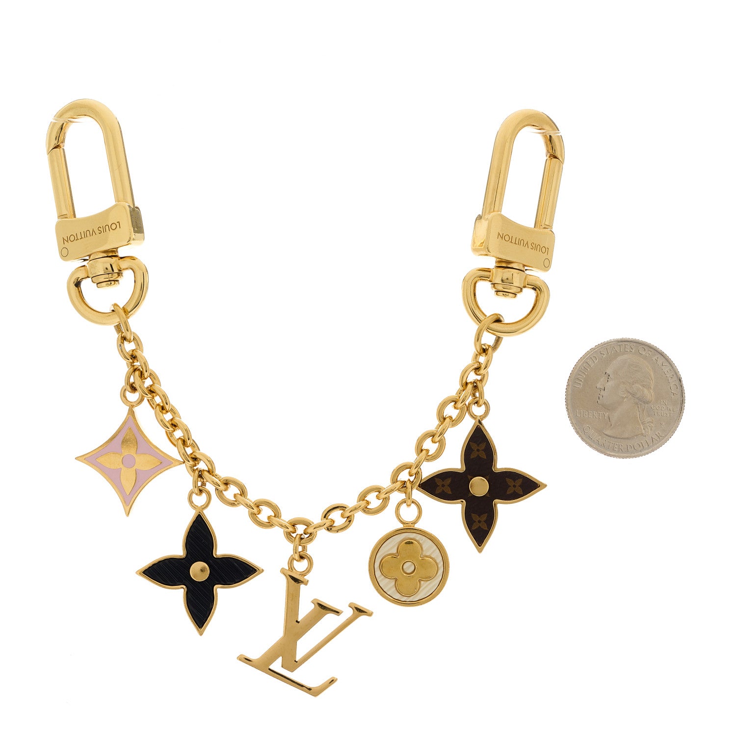 Louis Vuitton Monogram Spring Street Bag Charm Key Holder Gold 2 of 4