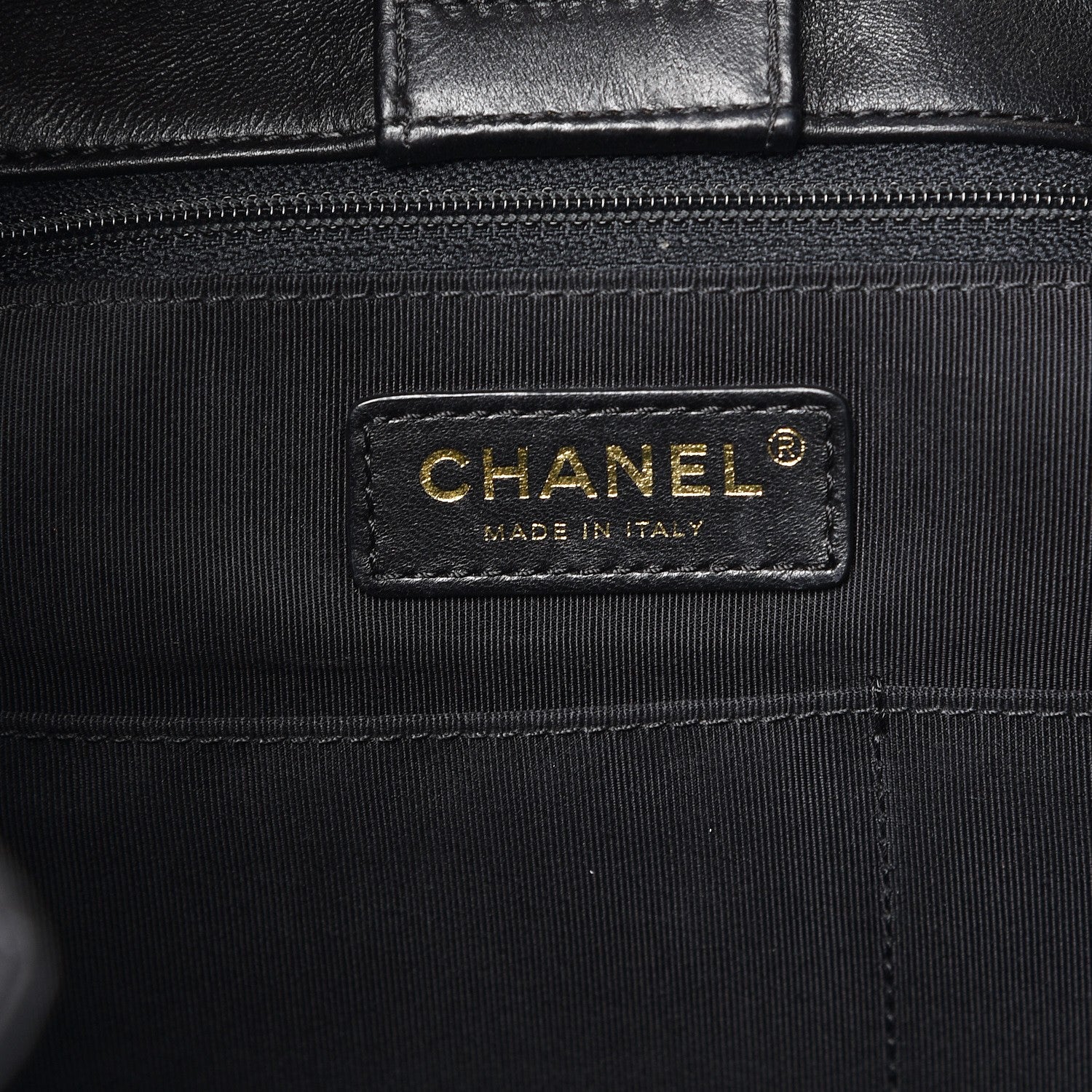 Chanel Lambskin Quilted Large Drawstring Bag Black 6 of 13