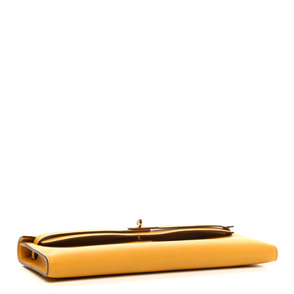 Hermes Swift Kelly Cut Clutch Pochette Jaune Ambre 4 of 6