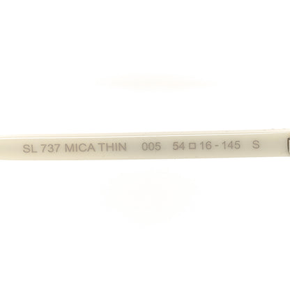 Saint Laurent Acetate Cat Eye Mica Thin SL 737 Sunglasses Ivory 5 of 7