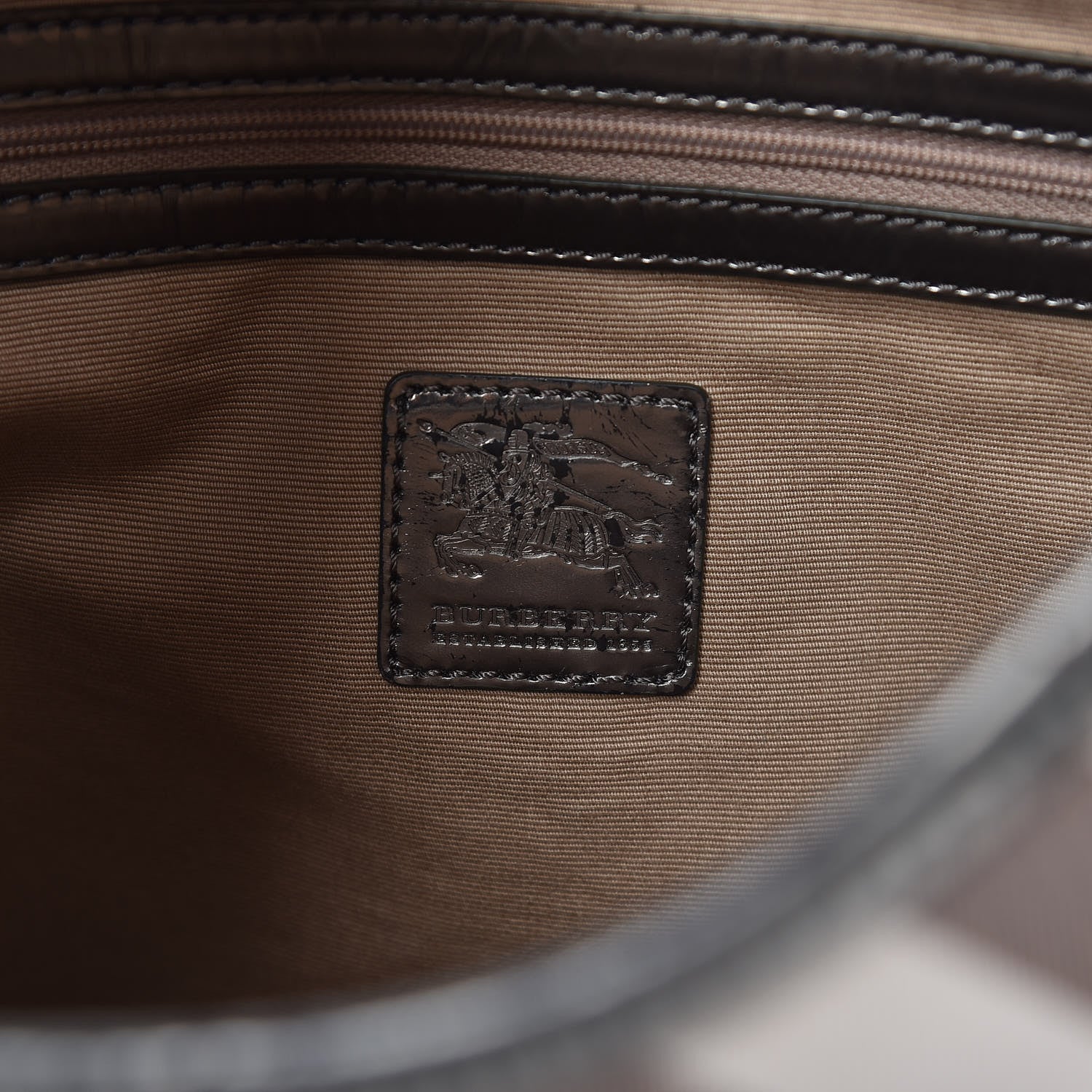 Burberry Patent Supernova Check Medium Barton Hobo Dark Nickel 6 of 13