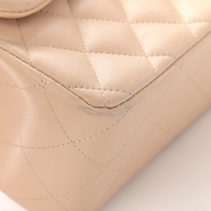 Chanel Lambskin Quilted Jumbo Double Flap Beige Clair 9 of 15