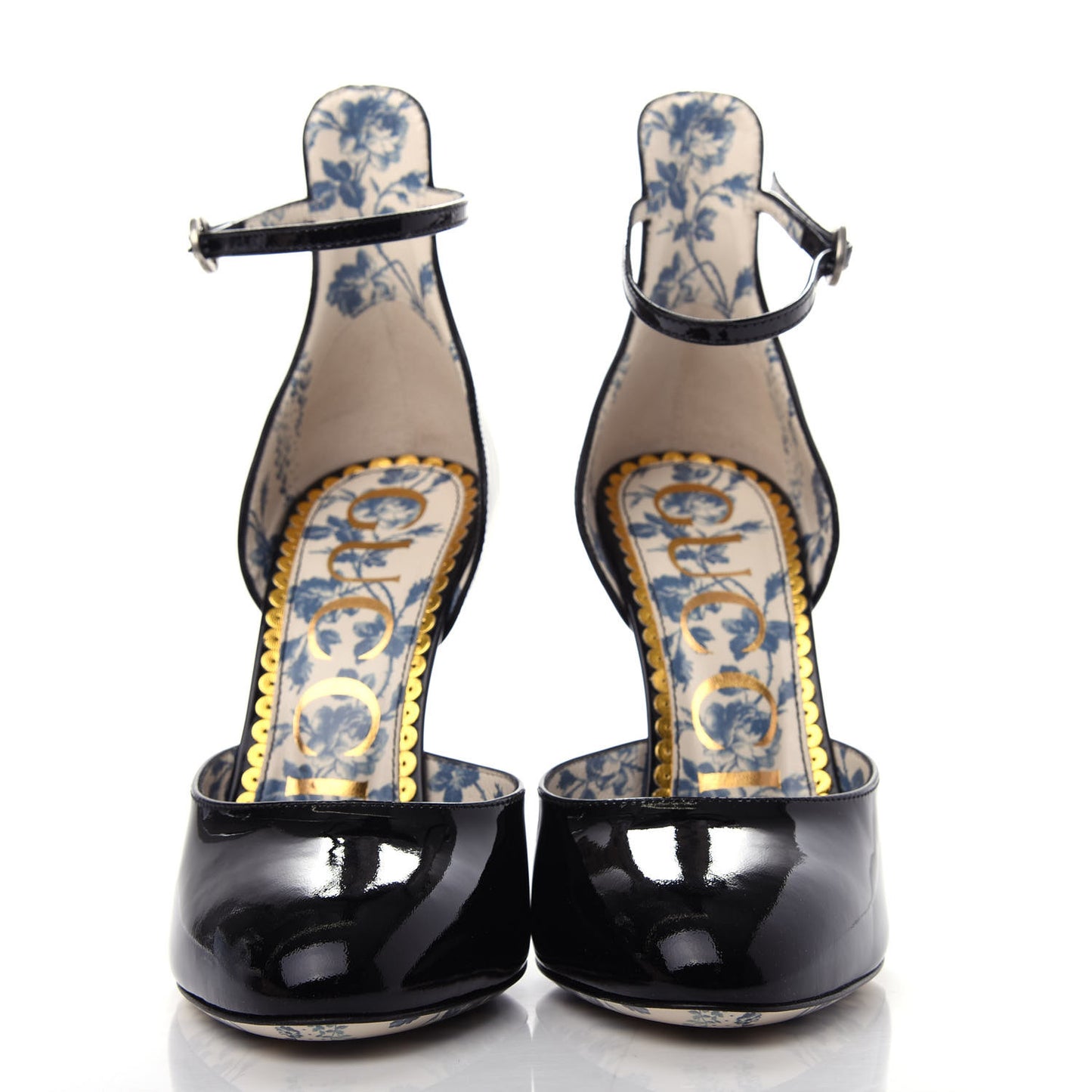Patent Daisy Ankle Strap d'Orsay 105 Pumps 36 Black