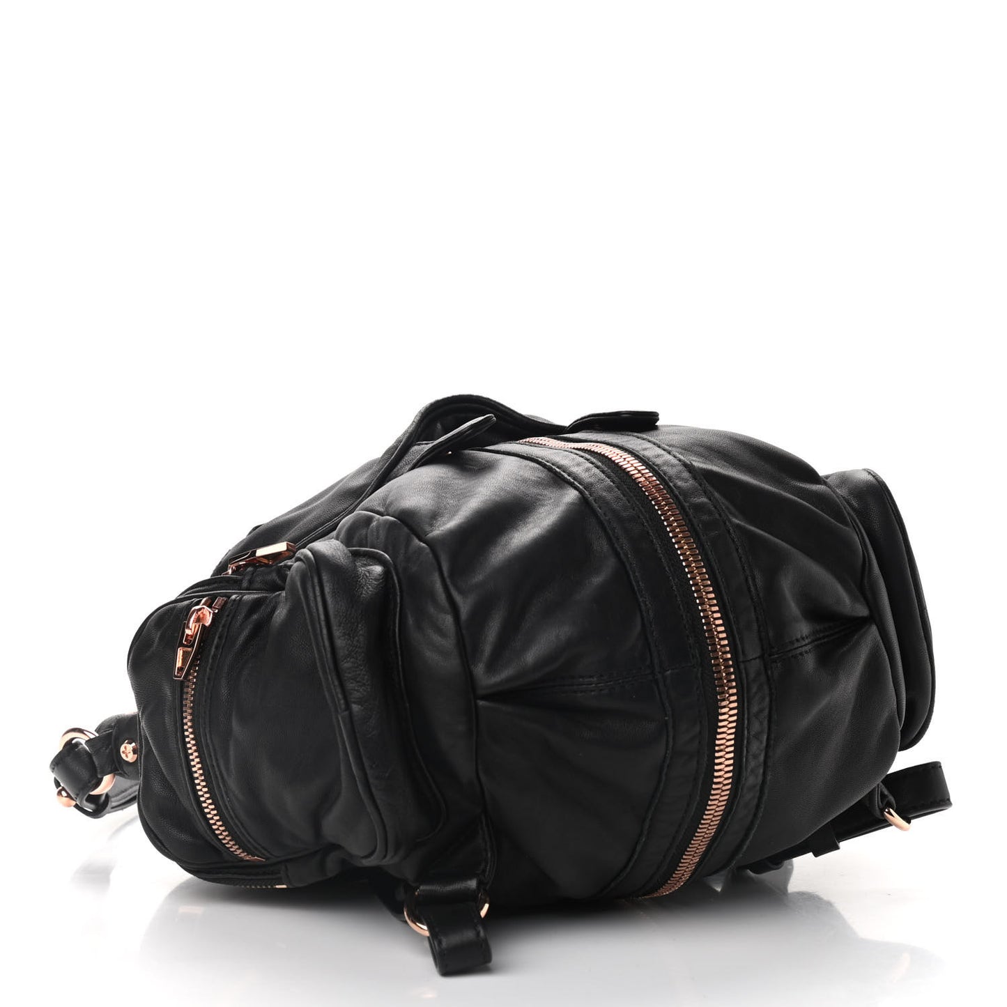 Lambskin Marti Backpack Washed Black Rose Gold Hardware