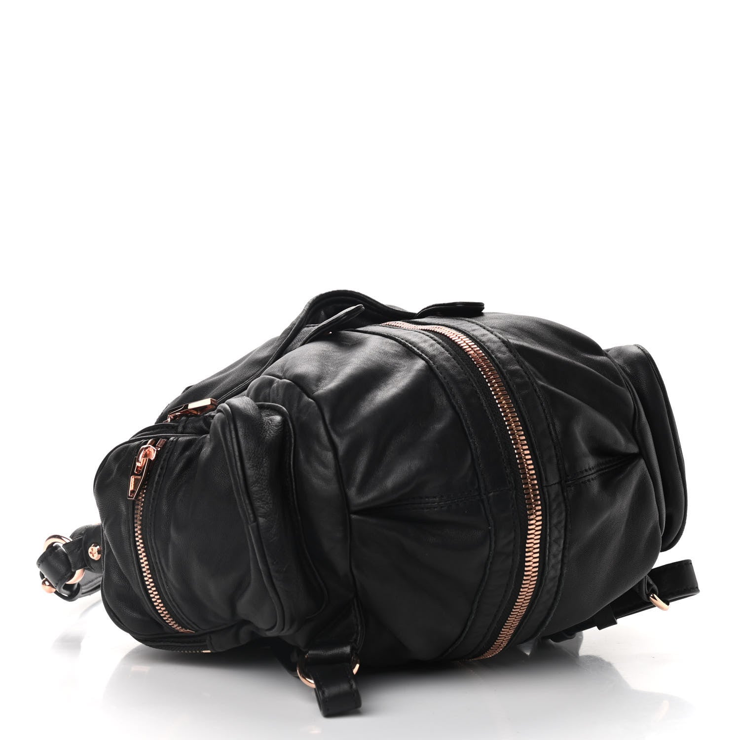 Alexander Wang Lambskin Marti Backpack Washed Black Rose Gold Hardware 4 of 8