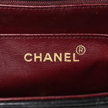 Chanel Lambskin Chevron Quilted Envelope Single Flap Black 6 of 11