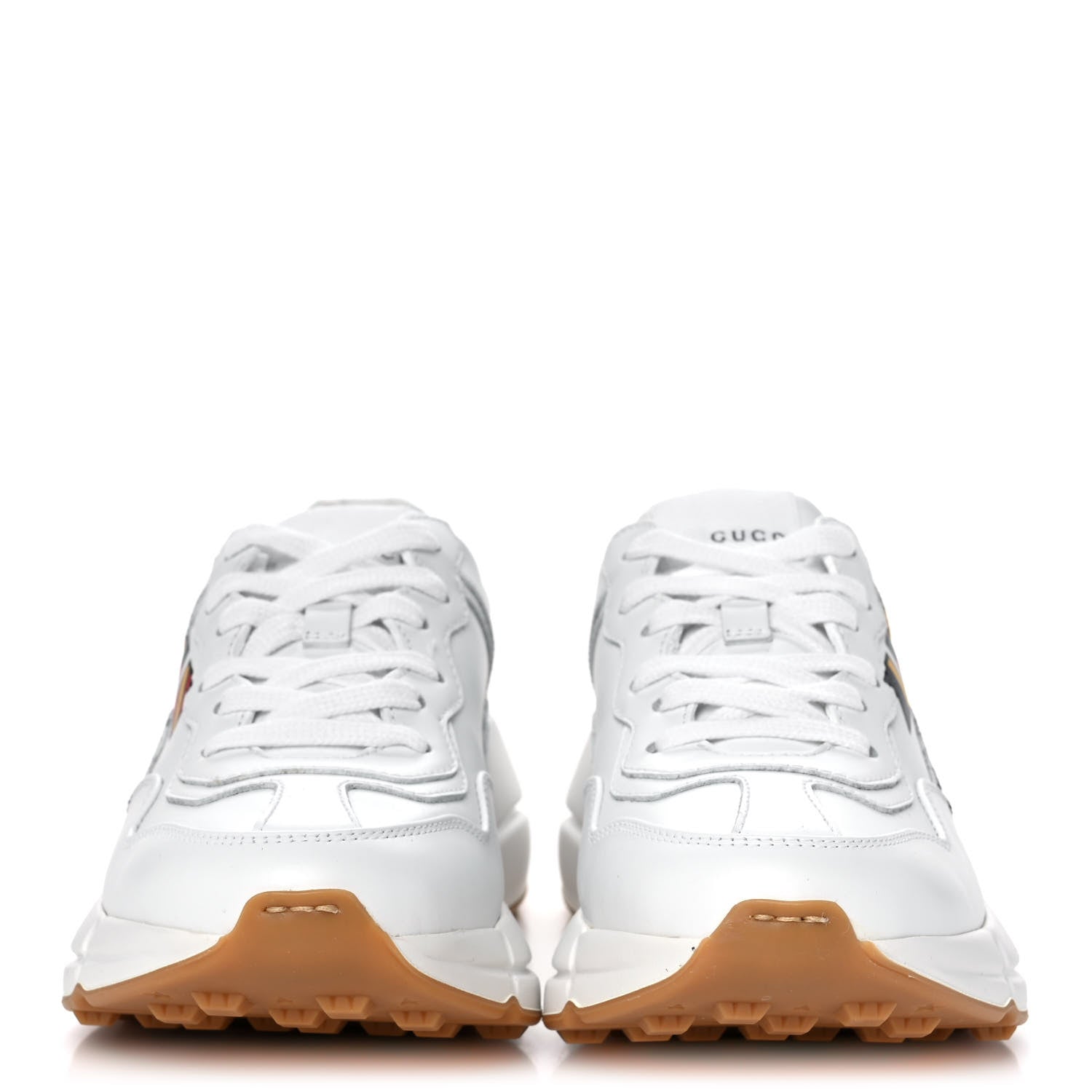 Gucci Calfskin Worldwide Womens Rhyton Sneakers 35.5 White 2 of 10