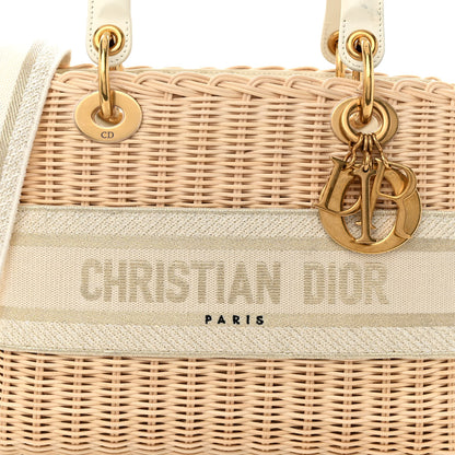 Christian Dior Wicker Oblique Medium Lady Dior Bag Beige 7 of 9