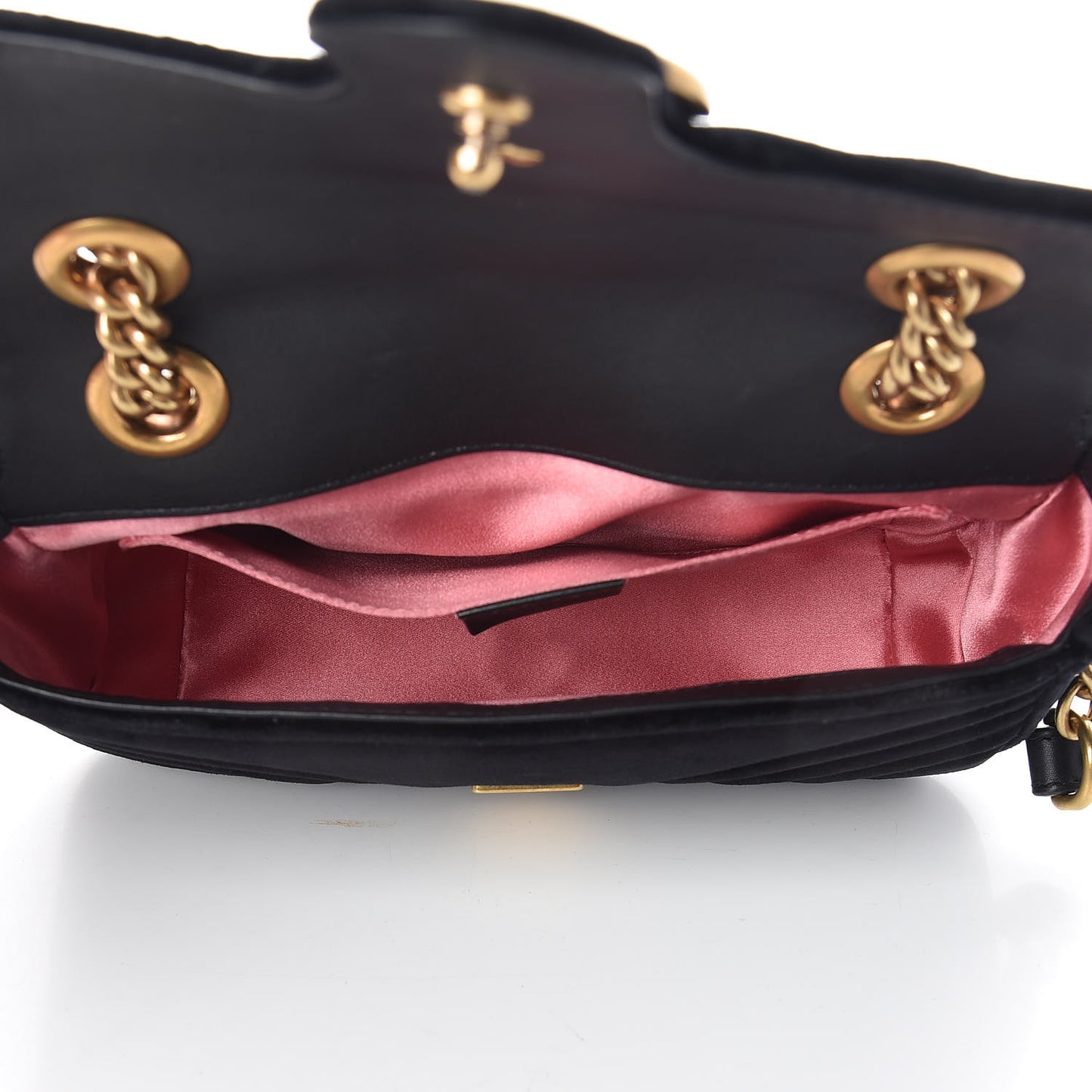 Velvet Matelasse Mini GG Marmont Shoulder Bag Black