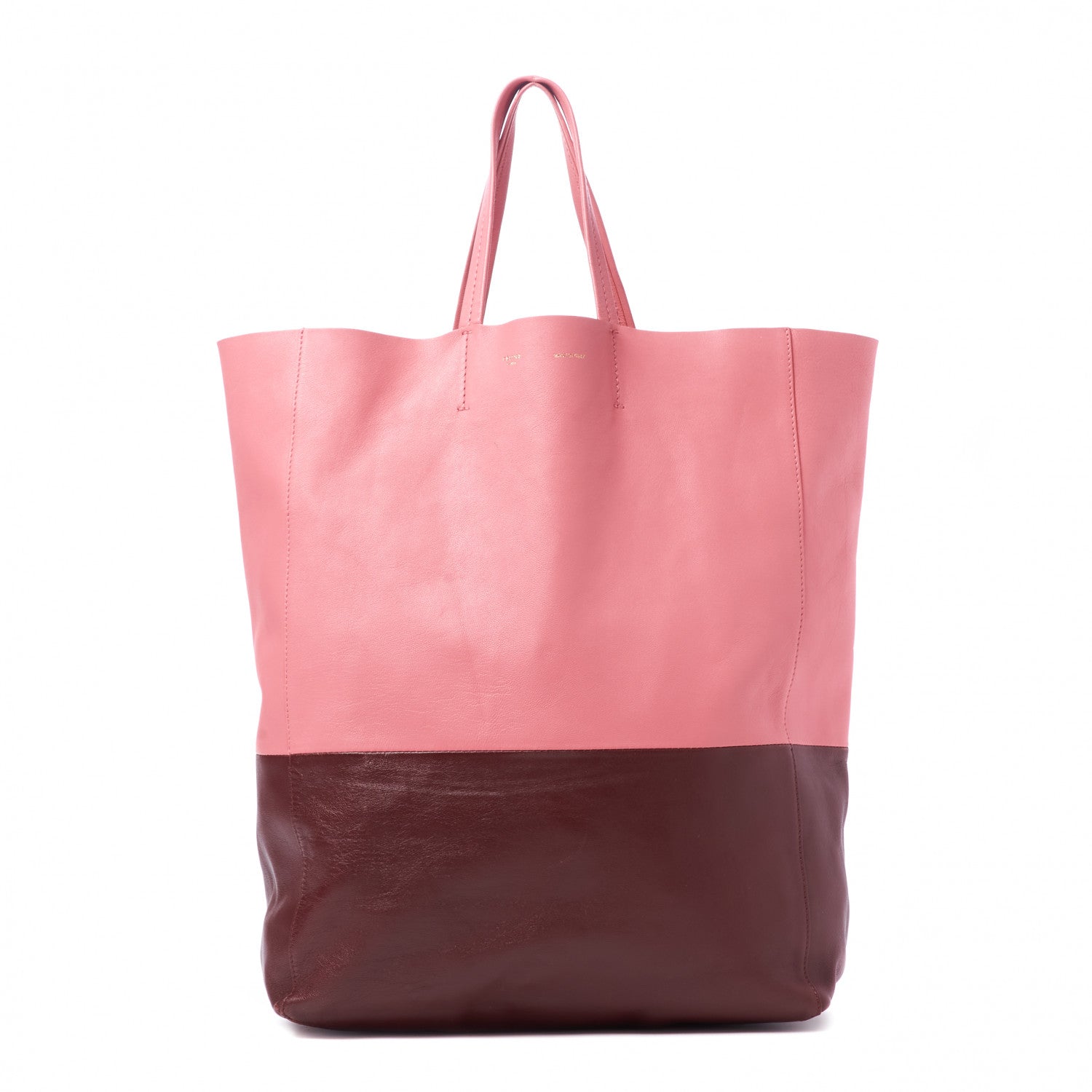 Celine Smooth Lambskin Vertical Bi-Cabas Pink Rust 1 of 8