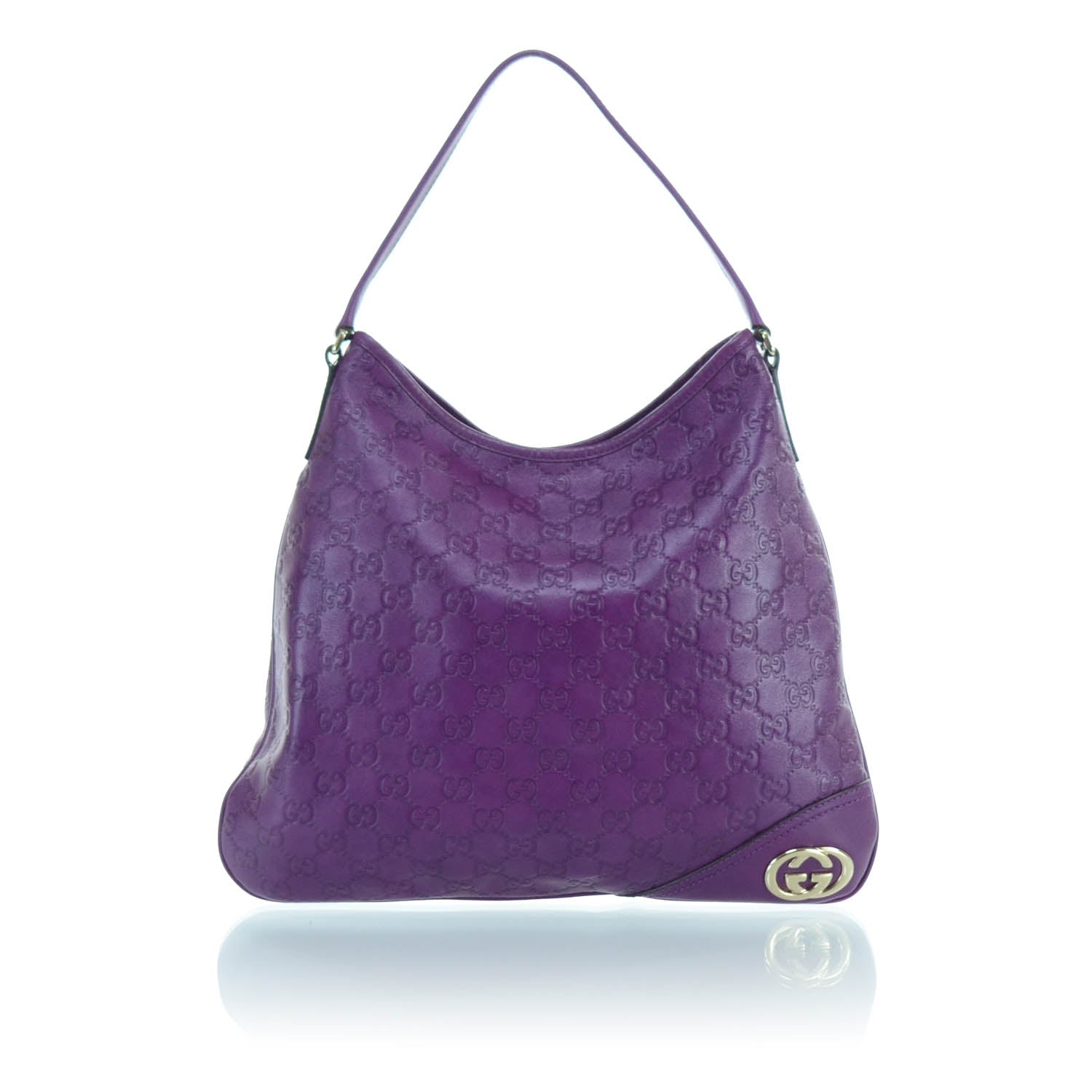 Gucci Guccissima New Britt Hobo Purple 1 of 11