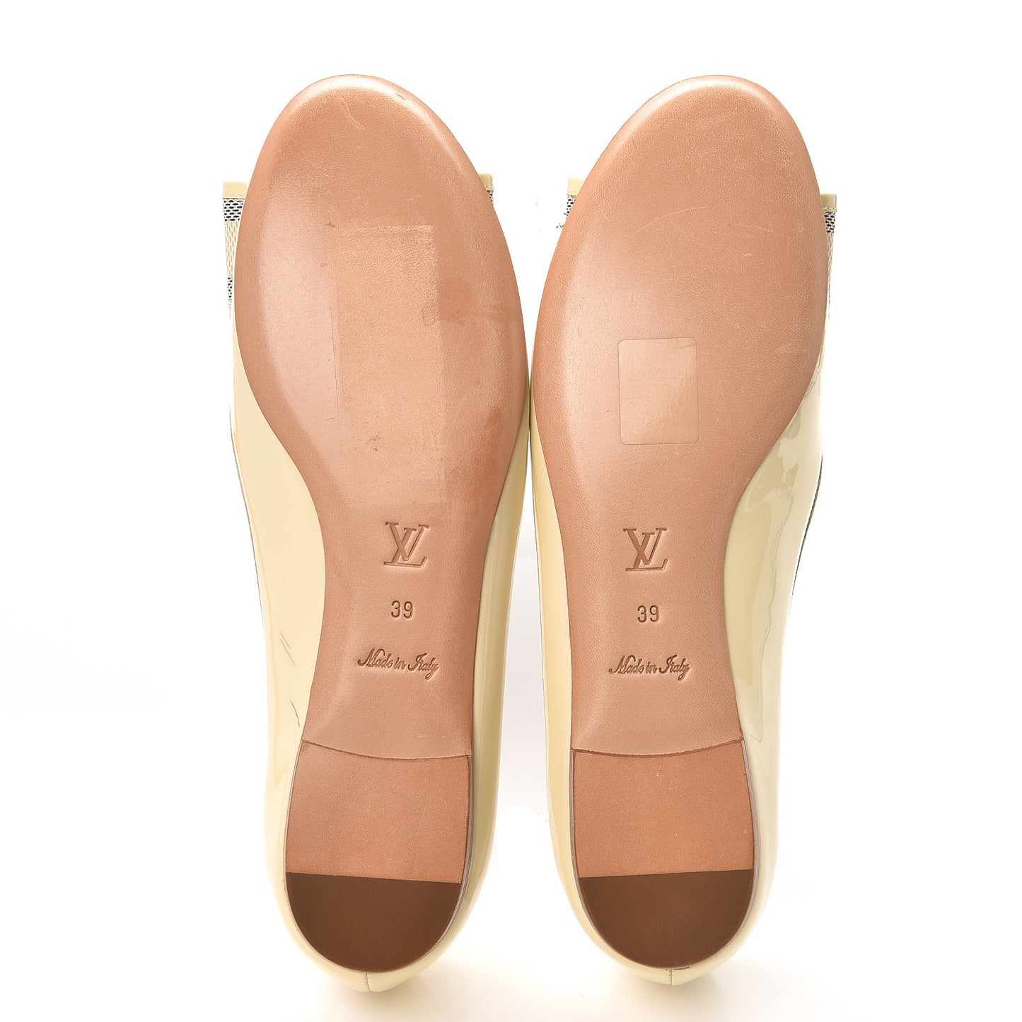 Damier Azur Patent Valentine Ballerina Flats 39