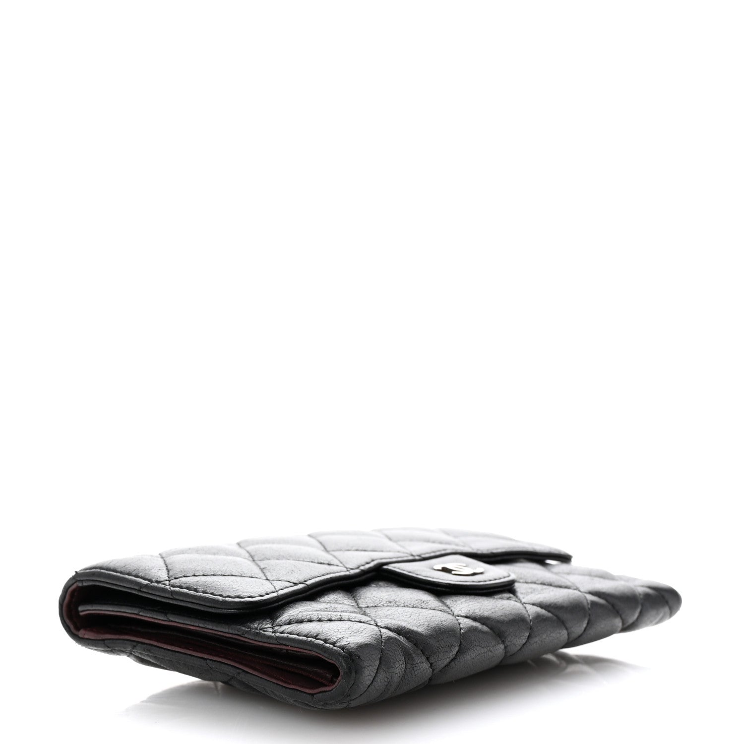 Chanel Lambskin Quilted Large Flap Wallet  Black 4 of 7