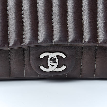Chanel Lambskin Vertical Quilted Medium Single Flap Brown 9 of 11