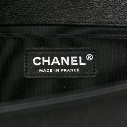 Chanel Calfskin Quilted Metal Embellished Paris Dallas Medium Boy Flap Black 5 of 9